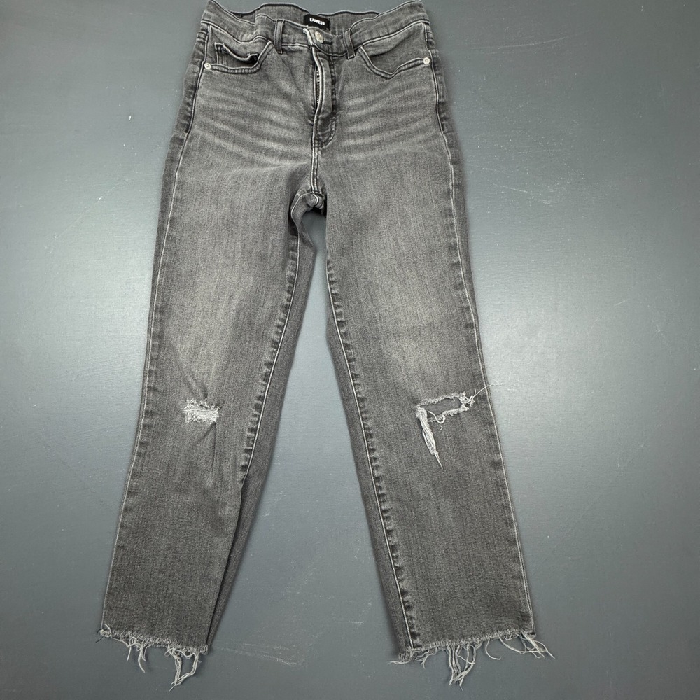 Express Women's Size 6 Gray Skinny Jeans Slim Fit Stretch Denim Mid Rise Casual